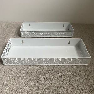 Crate & Barrel metal floating shelves